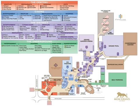 MGM Grand Hotel Map .
